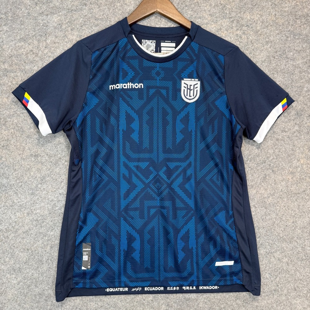 Marathon Ecuador World Cup 2022 Jersey Mens Large Away Blue Soccer Futbol Team